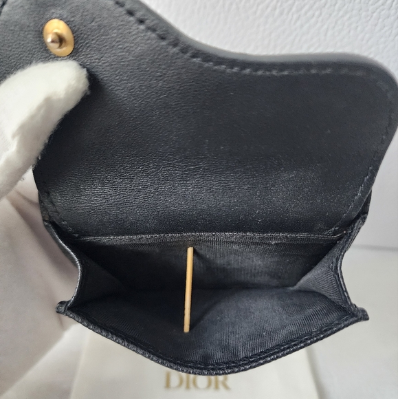 Auth Dior Saddle Black Trifold Wallet - Picture 6 of 12